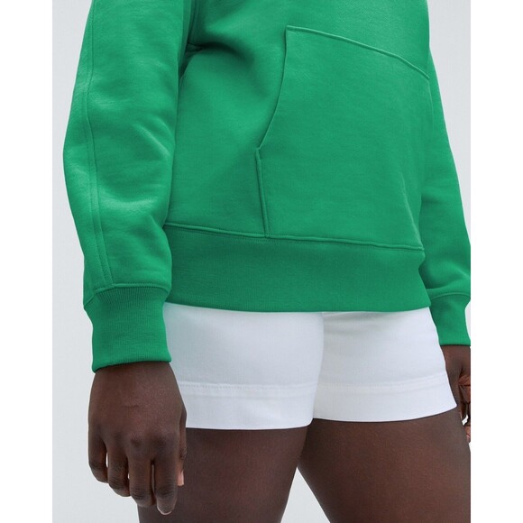 EVERLANE The Track Organic Cotton Hoodie Bright Jade Green Oversized NWT Sz S - Picture 5 of 8